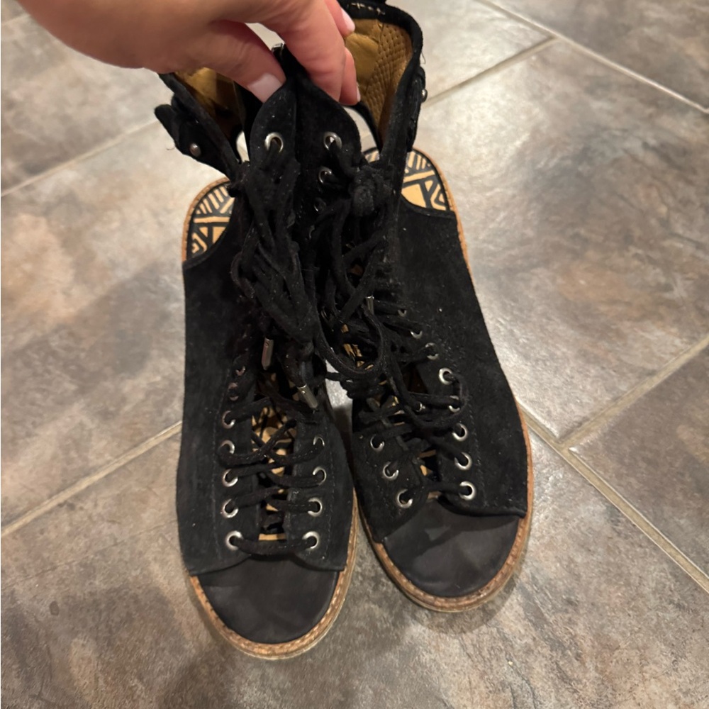 Dolce Vita Black Suede High-Top Heels